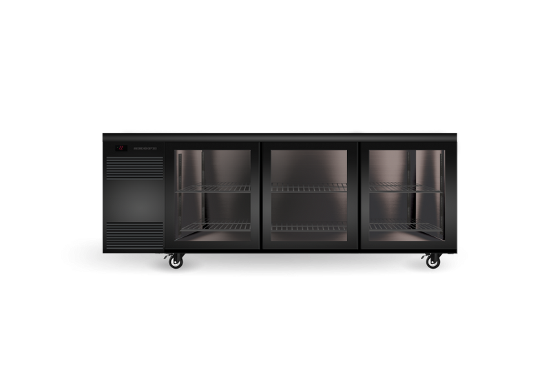 BackBar CL.3.GSL 3 Glass Sliding Door CounterLine Fridge