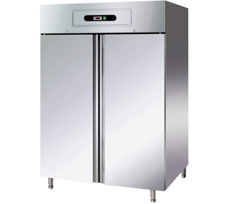 Forcar GN1410BT Upright Double Door Freezer GN 2/1 - Stainless Steel - Integral Condenser