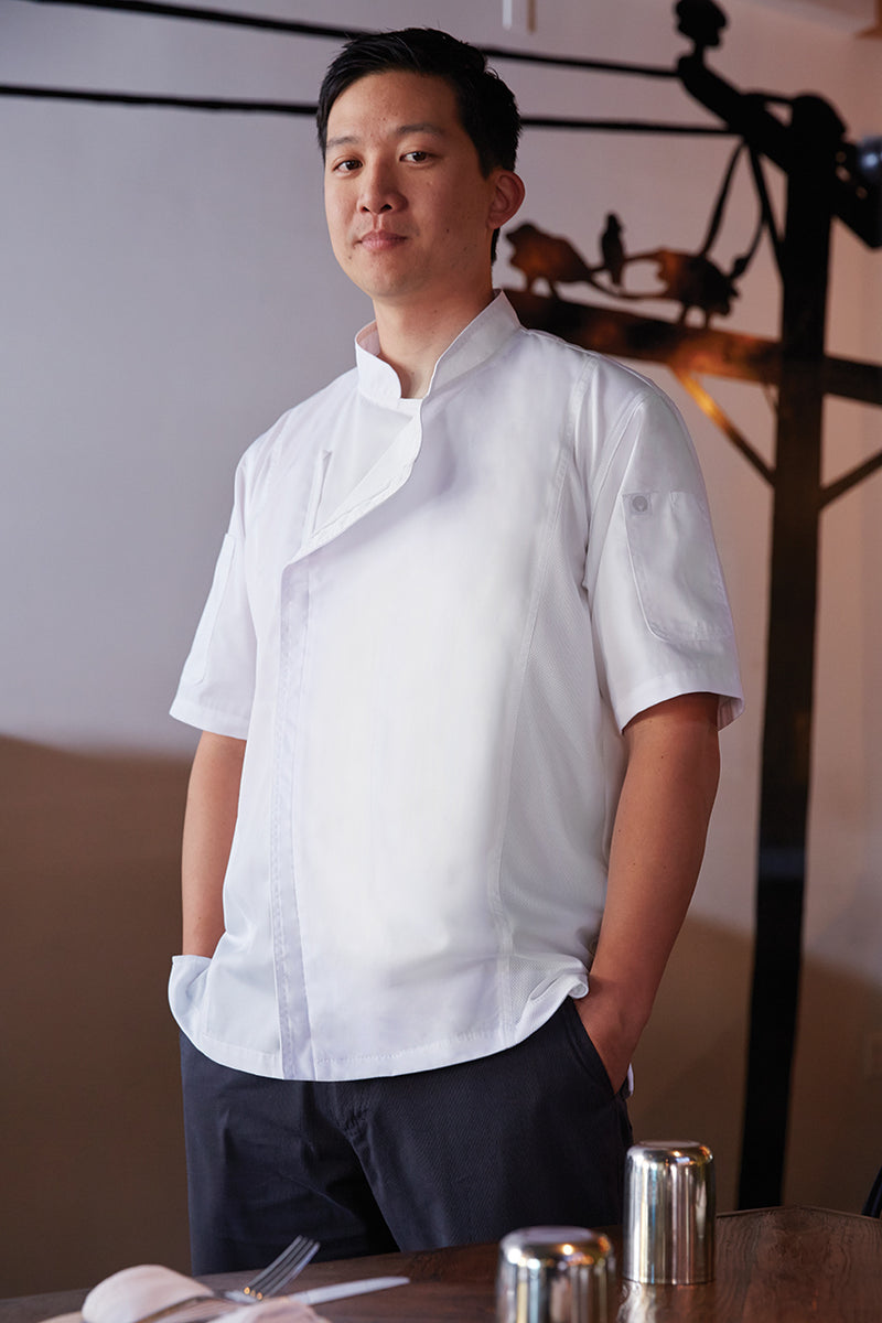 Chef Jacket Springfield Mens with Zipper Short Sleeve