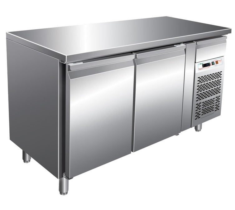 Forcar GN2100BT - 2 Door S/S Counter Freezer GN 1/1